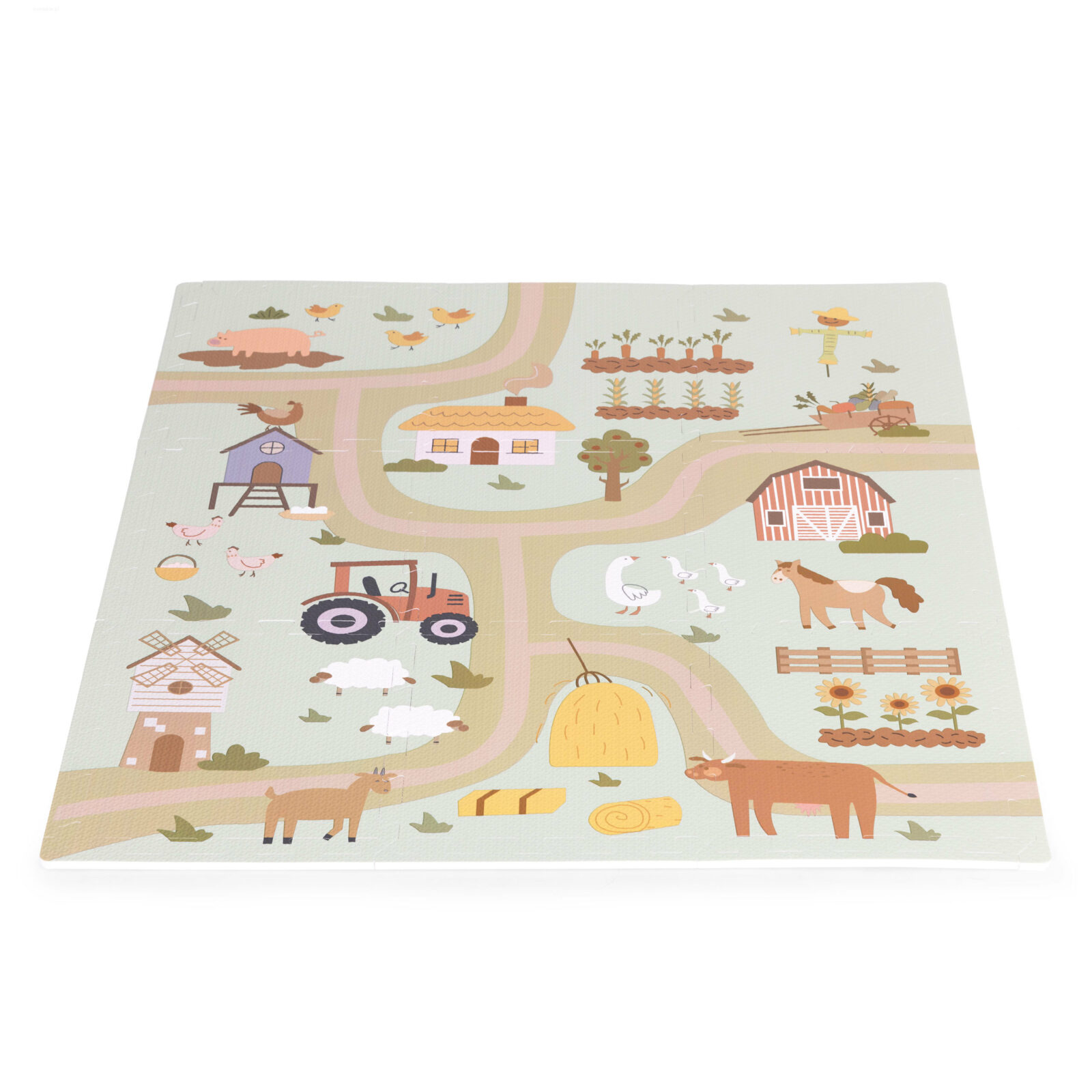 Duża mata piankowa EVA dla dzieci Farma 90,5x90,5 cm 21 el. ECOTOYS - obrazek 6