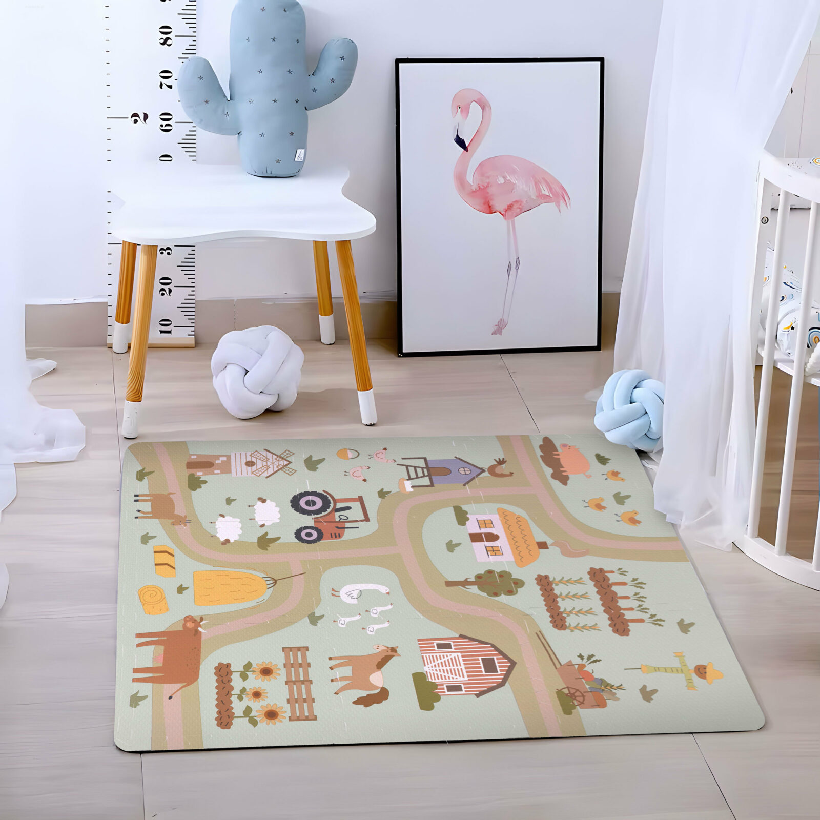 Duża mata piankowa EVA dla dzieci Farma 90,5x90,5 cm 21 el. ECOTOYS - obrazek 2