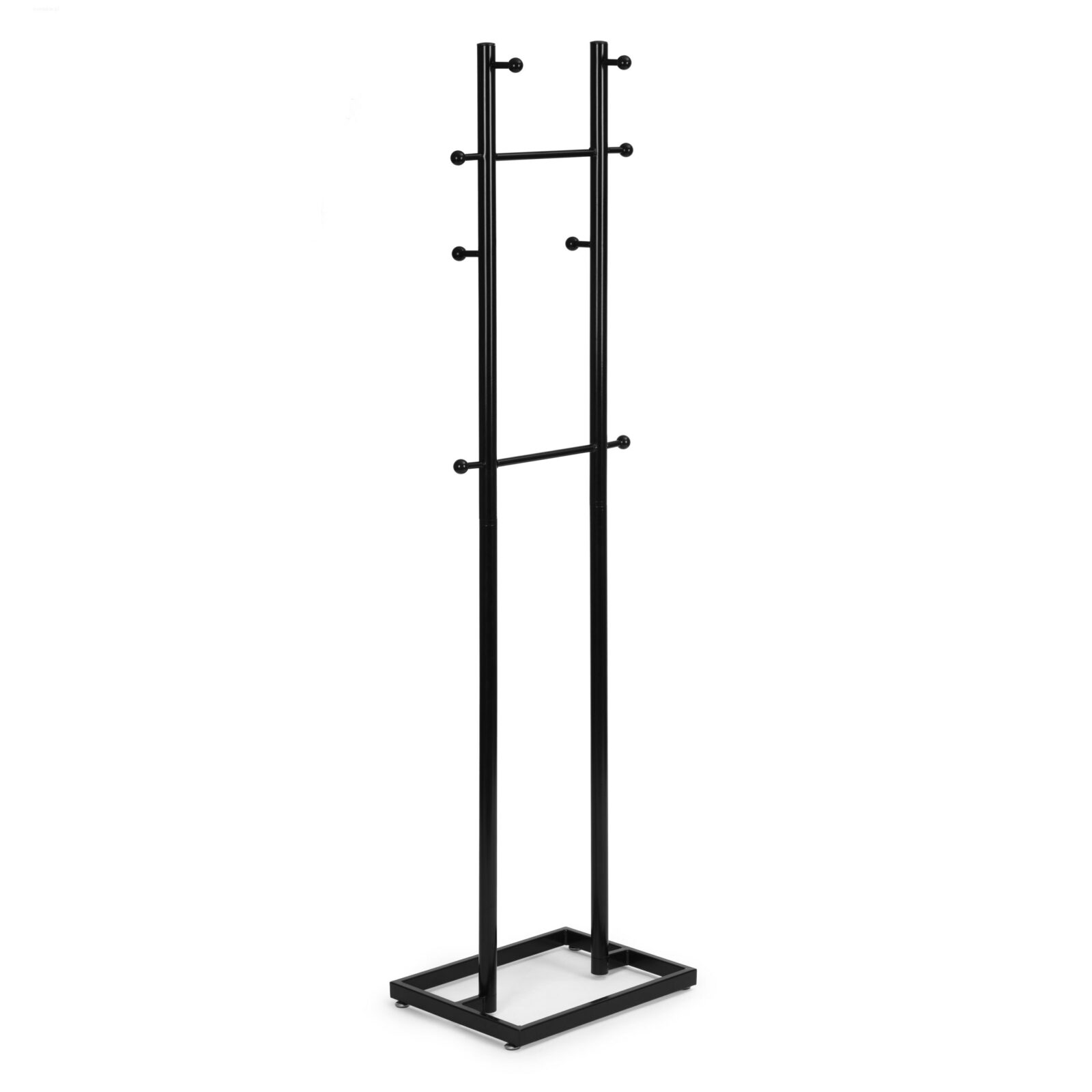 Wieszak stojący 8 haczyków 175 cm metal czarny - obrazek 3