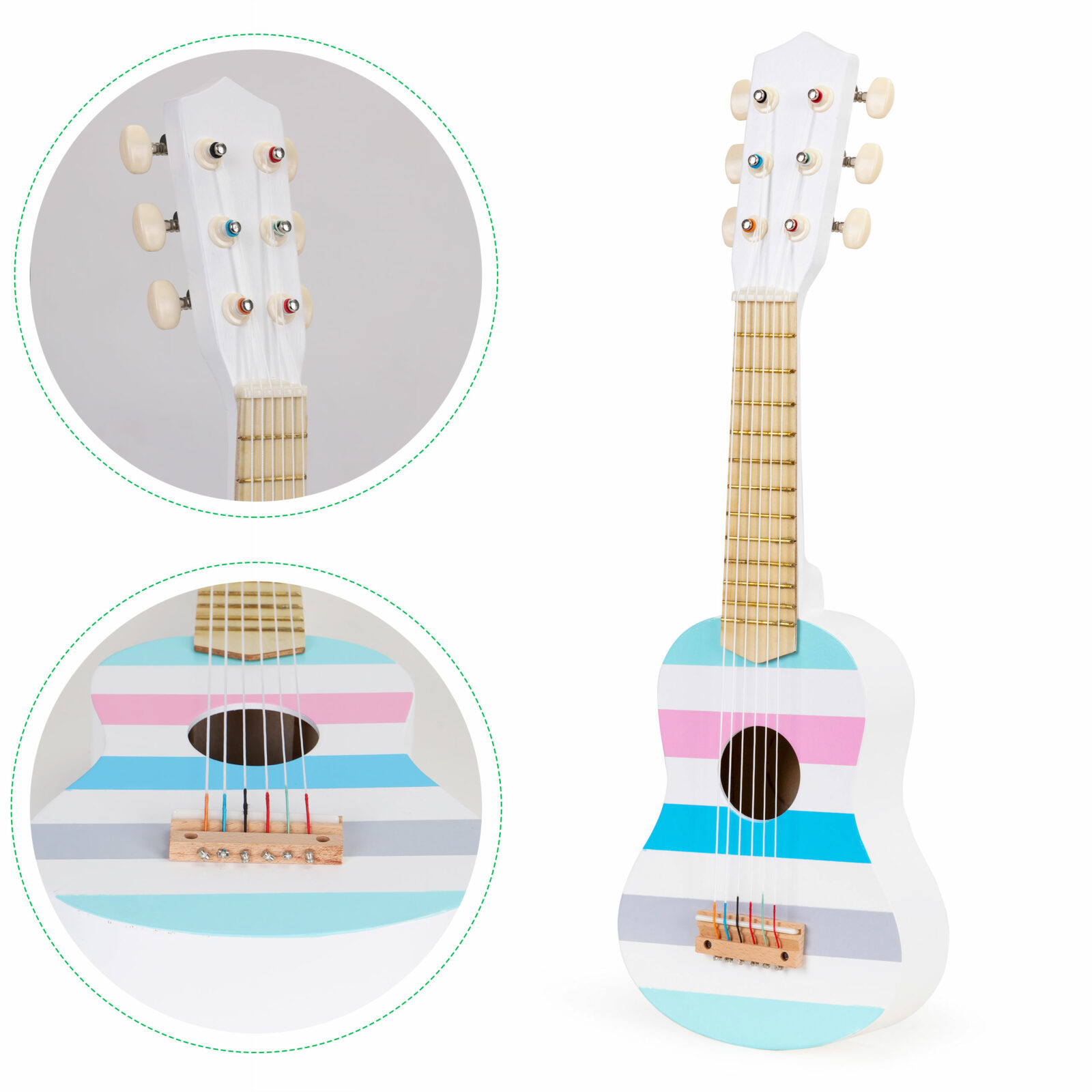 Drewniana Gitara Klasyczna Dla Dzieci - obrazek 8