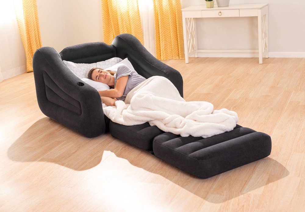 Pompowany fotel materac leżanka łóżko 2w1 INTEX 66551 - obrazek 5