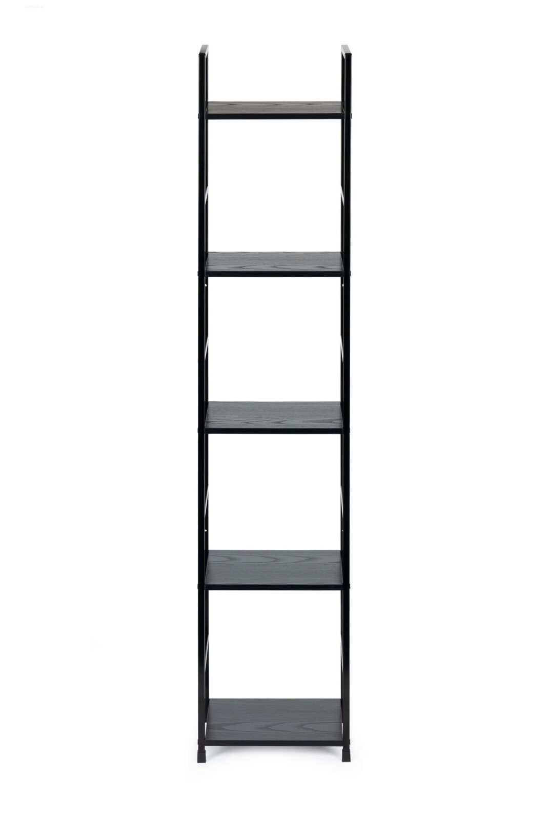 Regał drewniany nowoczesny metalowa rama LOFT 5 półek - obrazek 2