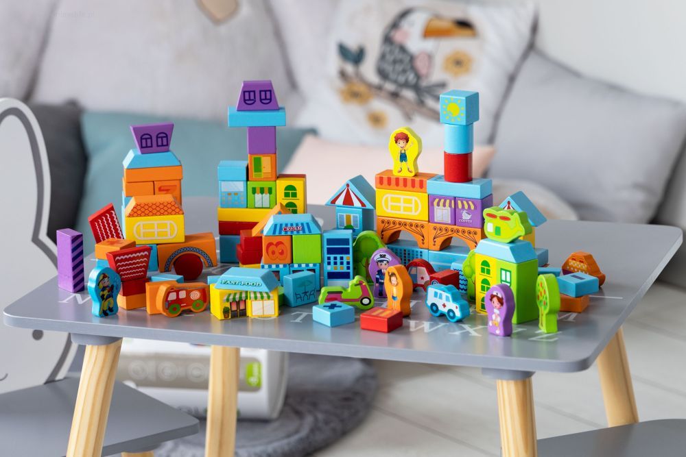 Drewniana Klocki Edukacyjne z Sorterem - obrazek 8