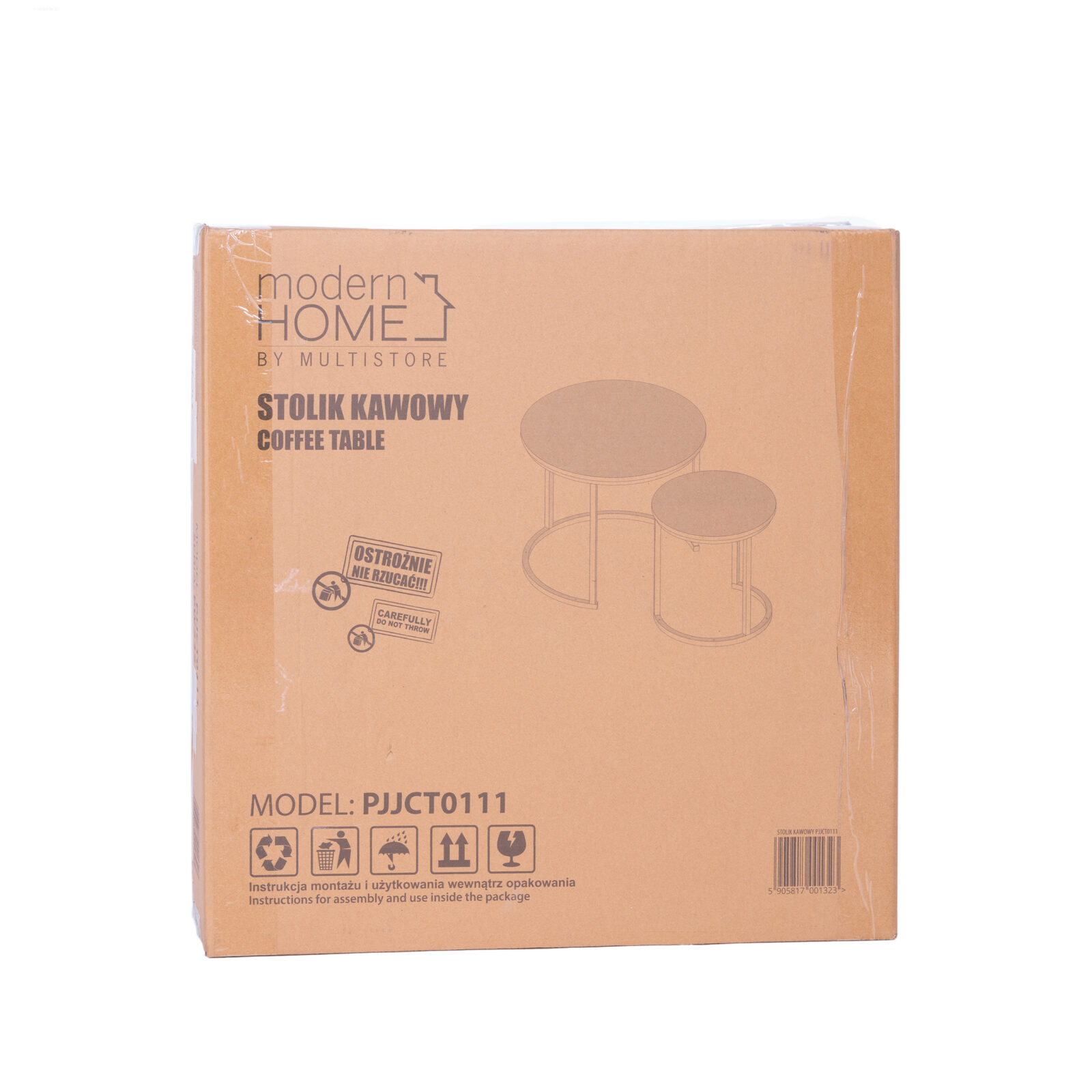 Zestaw stolików kawowych 2 szt. okrągłe lofotwy design - obrazek 7