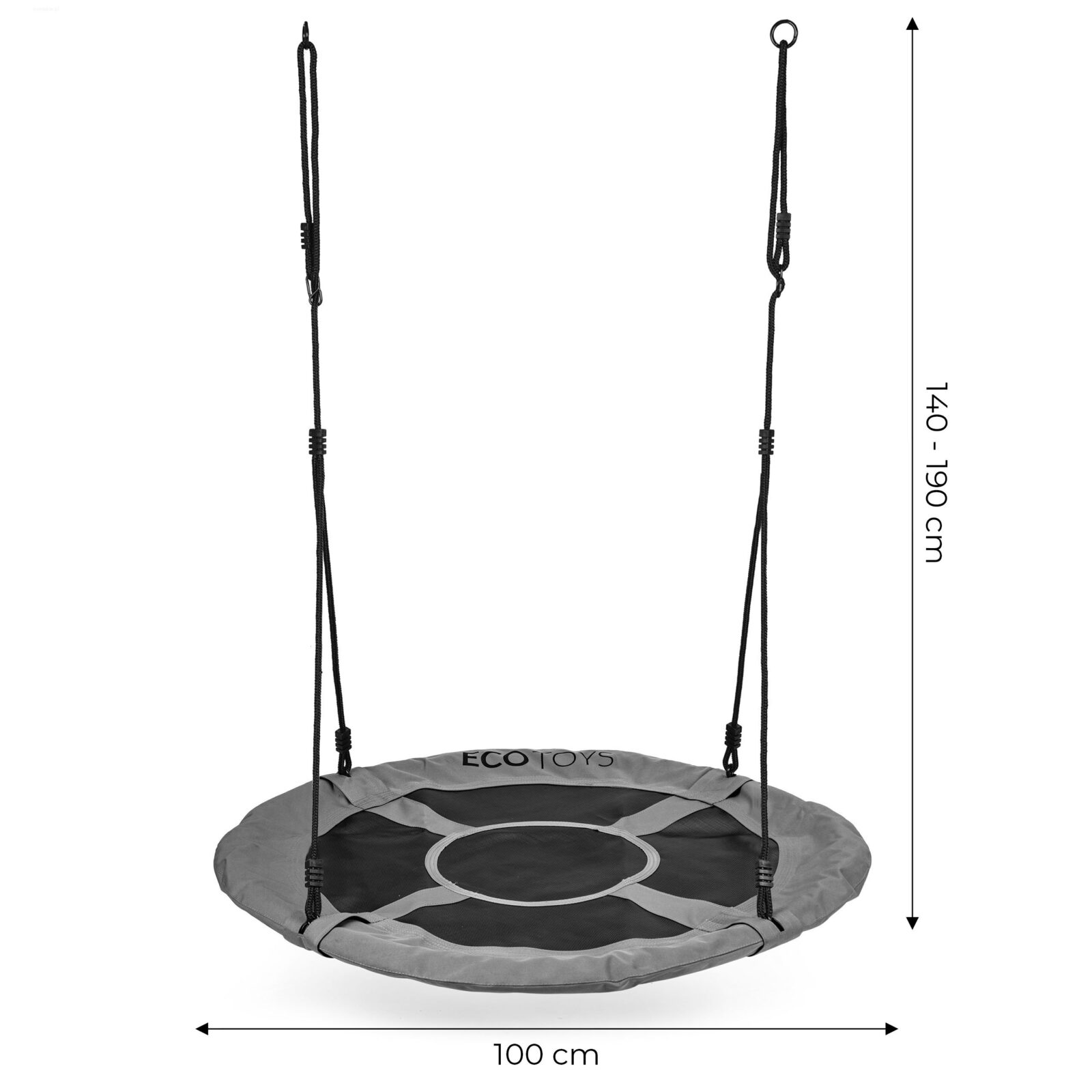Huśtawka ogrodowa bocianie gniazdo 100cm szara ECOTOYS - obrazek 7