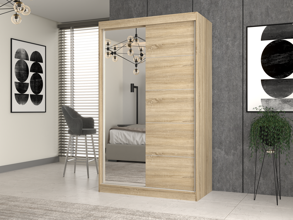 Szafa przesuwna Iga lustro oraz szpros 120 cm - obrazek 3