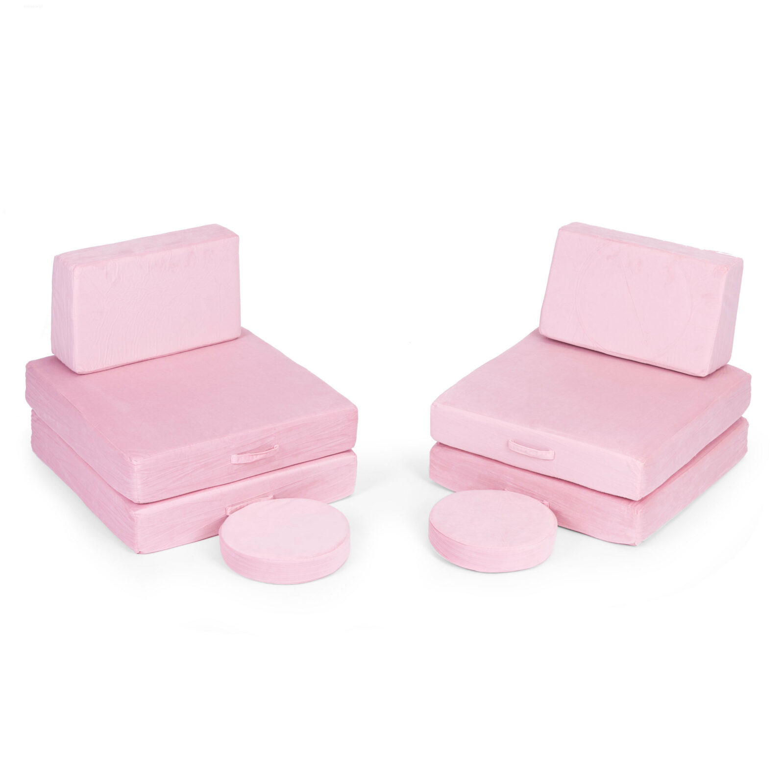 Sofa modułowa duża składana dla dzieci DIY 8 miękkich poduch - różowa ECOTOYS - obrazek 6