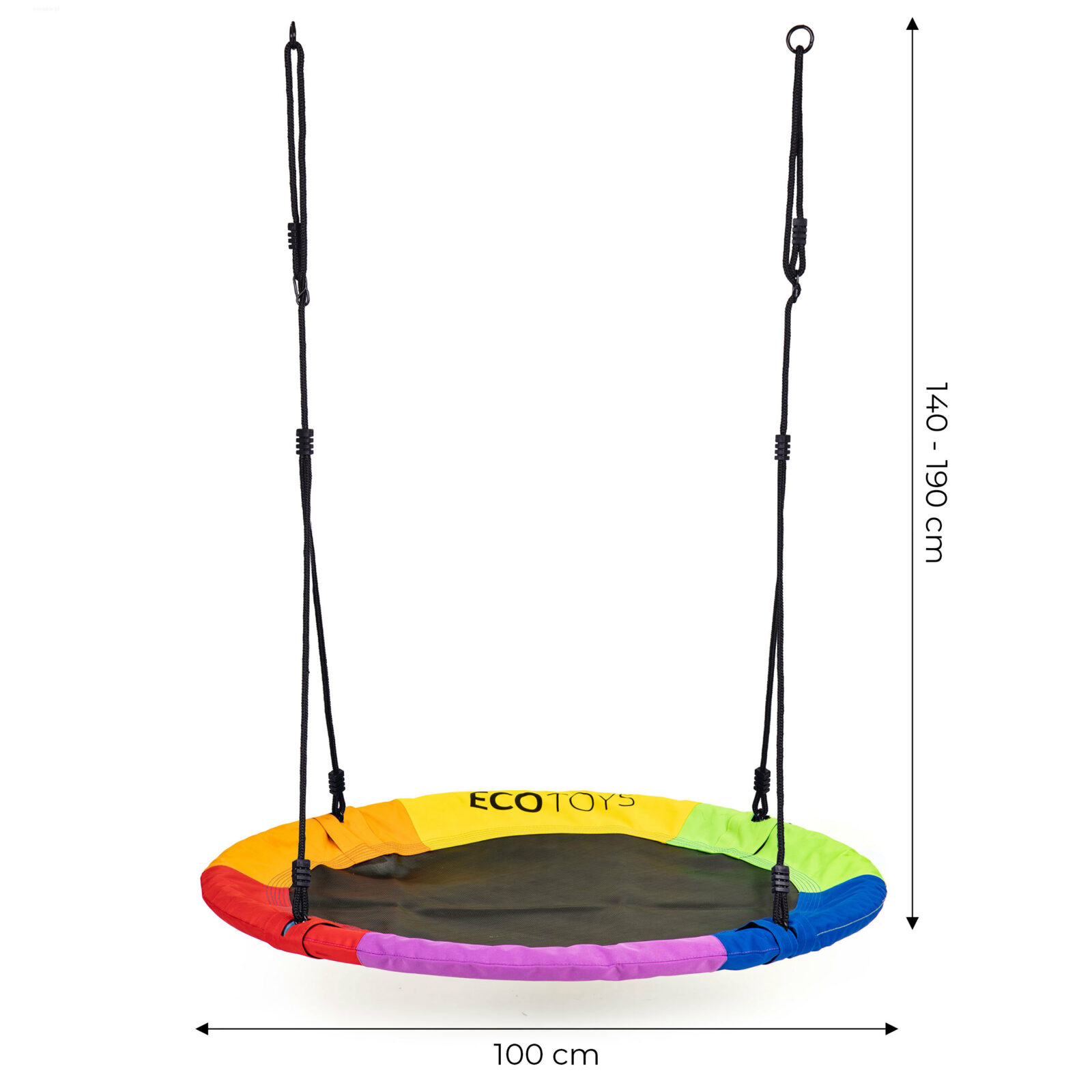 Huśtawka ogrodowa bocianie gniazdo 100cm kolorowa ECOTOYS - obrazek 6