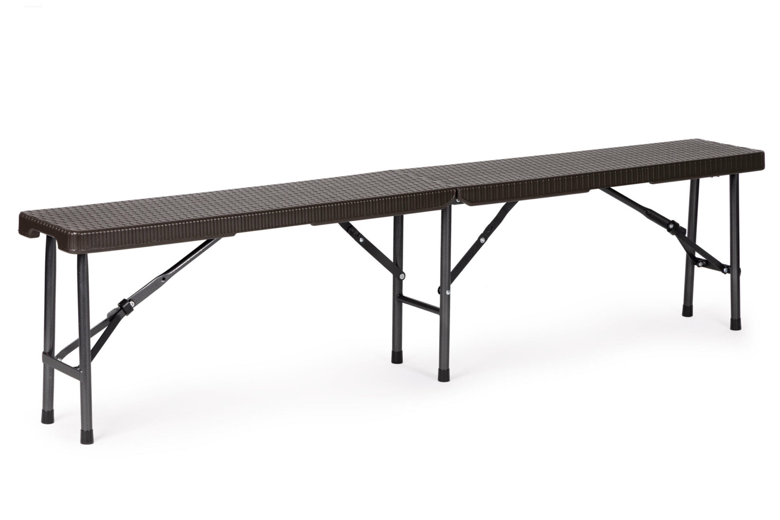 Stół cateringowy 180cm + 2 ławki zestaw bankietowy Rattan - obrazek 5