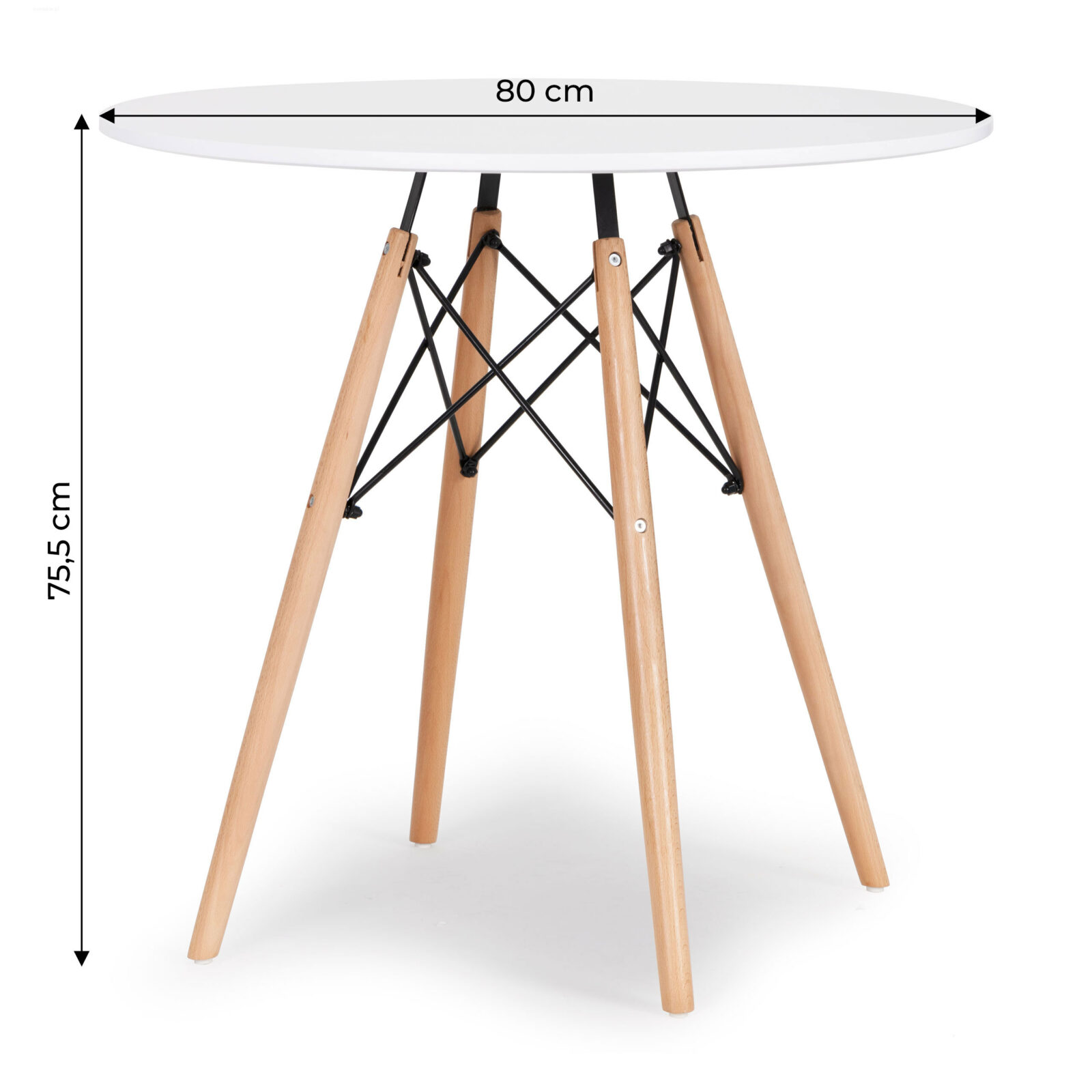 Stół w stylu skandynawskim 80 cm - obrazek 7