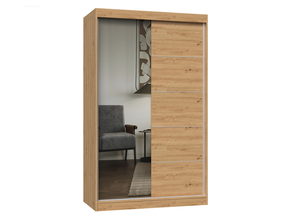Szafa przesuwna Iga lustro oraz szpros 120 cm - obrazek 5