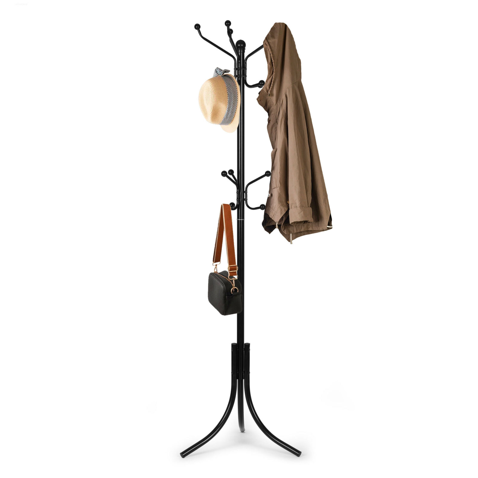 Wieszak na ubrania stojący 16 haczyków metal 184 cm - obrazek 6