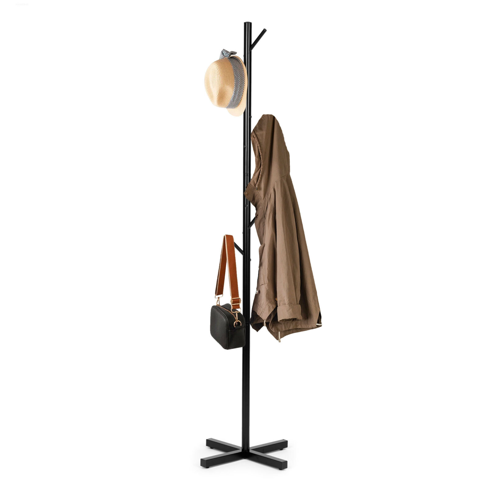 Stojący wieszak na ubrania prosty metalowy 7 haczyków 177 cm - obrazek 6
