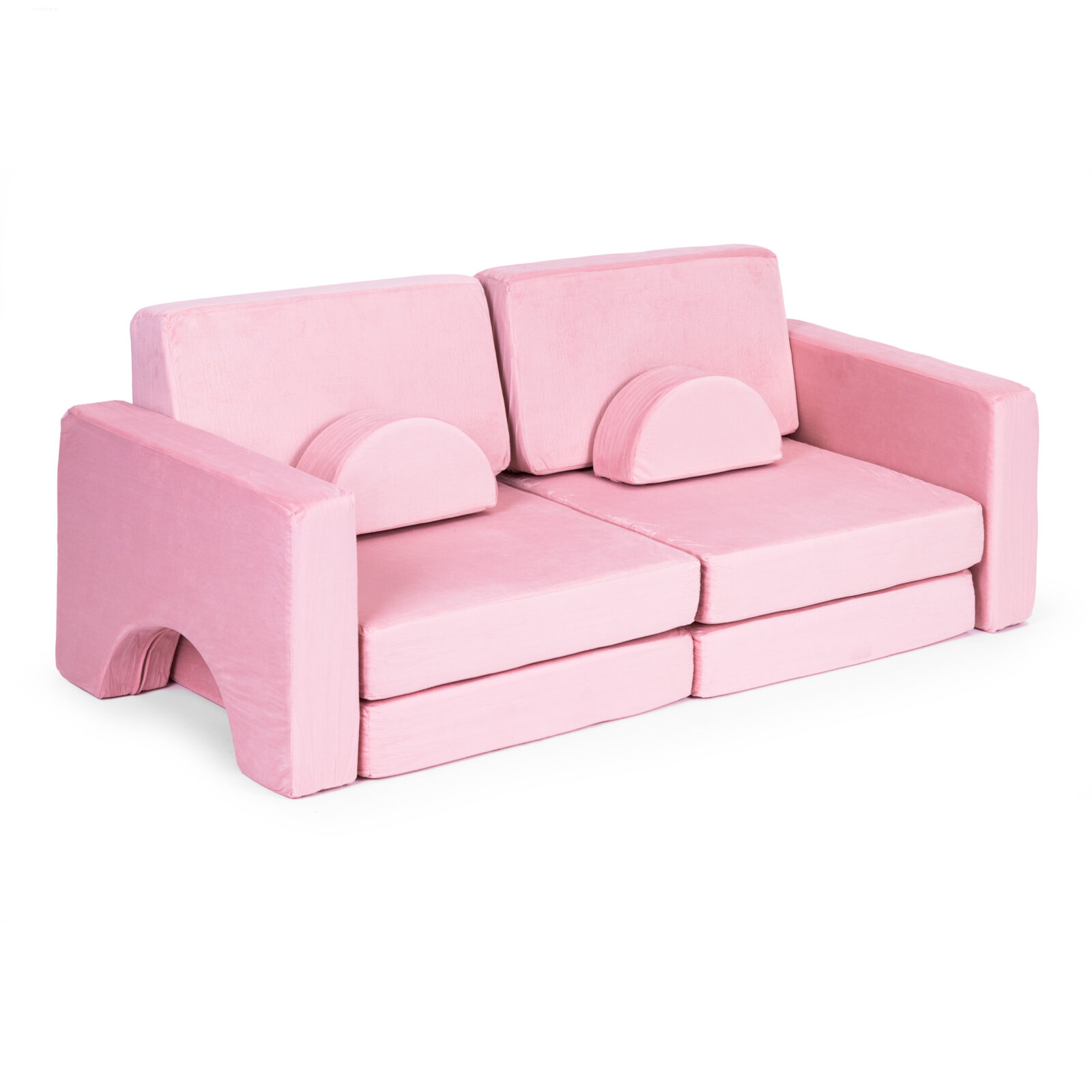 Sofa składana modułowa dla dzieci duża 2 osobowa - różowa