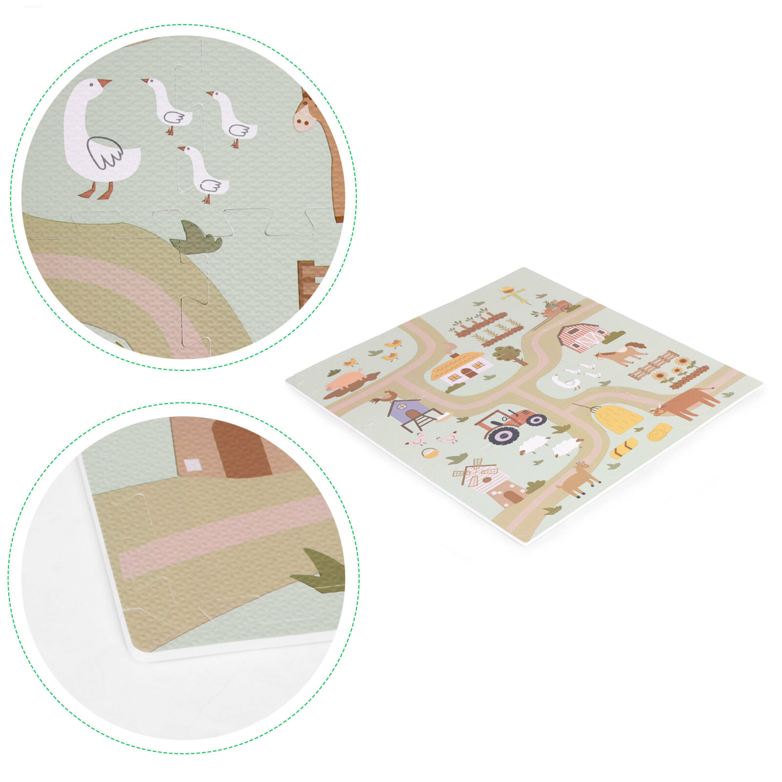 Duża mata piankowa EVA dla dzieci Farma 90,5x90,5 cm 21 el. ECOTOYS - obrazek 5