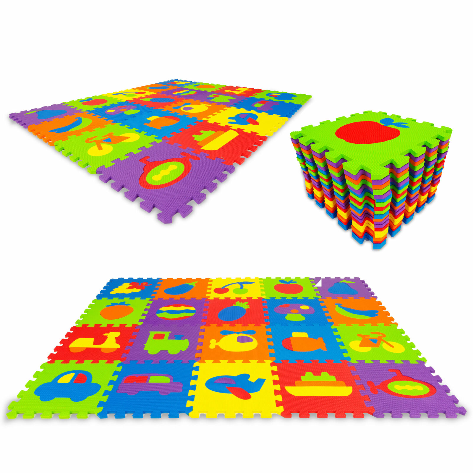 Mata piankowa edukacyjna EVA puzzle 20 elementów 148x119cm - obrazek 8