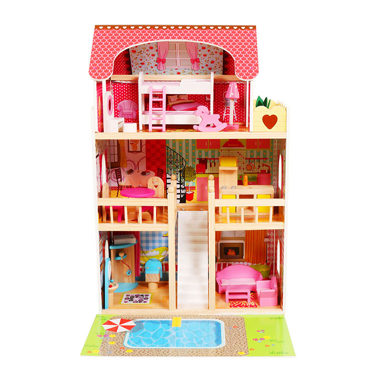 Drewniany Domek Dla Lalek - obrazek 2