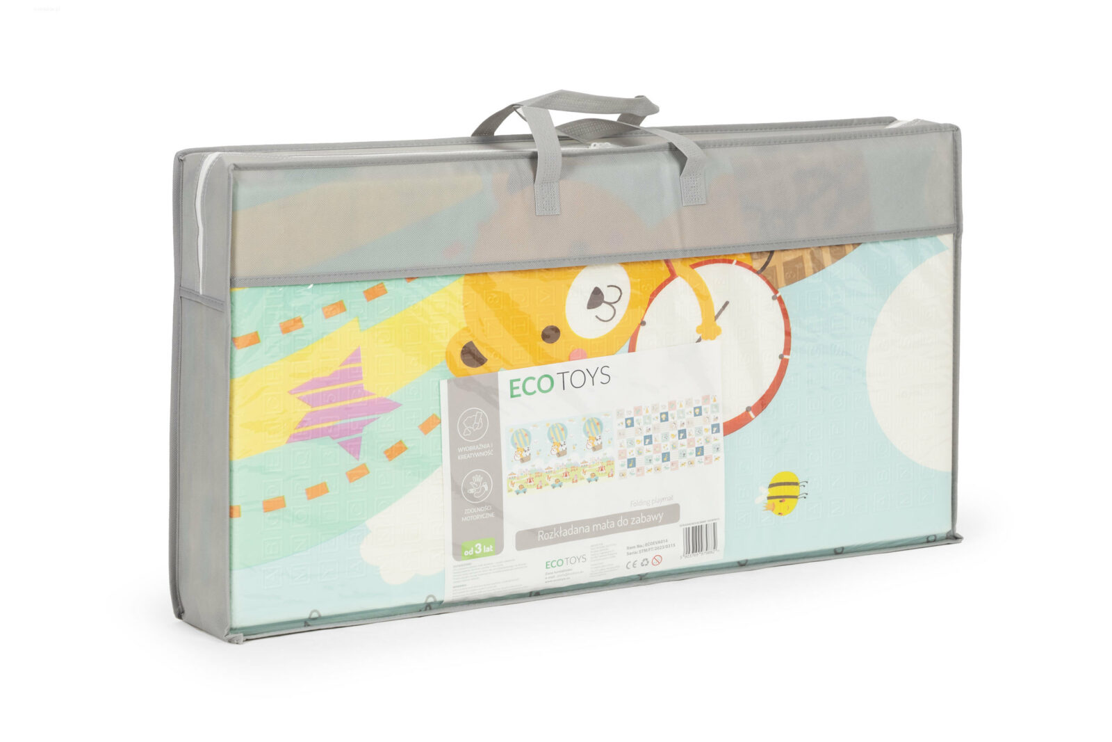 Mata piankowa edukacyjna dwustronna składana duża torba ECOTOYS - obrazek 6