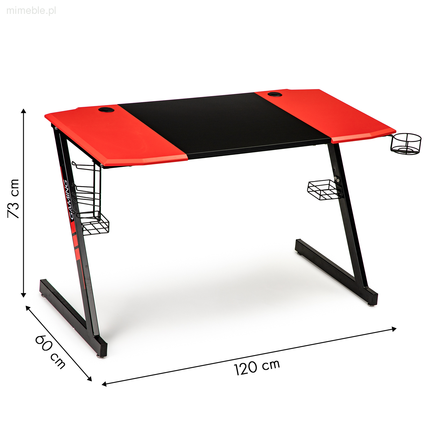 Biurko GAMING B-RED - obrazek 2