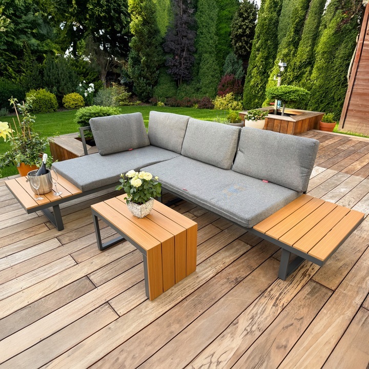 Zestaw mebli ogrodowych Nuforma narożnik sofa stolik - obrazek 3