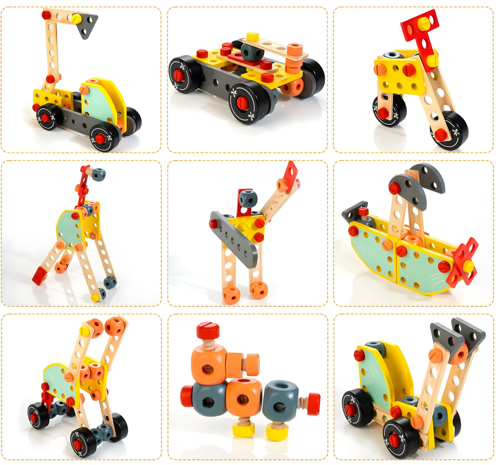 Drewniany warsztat dla dzieci stół narzędziowy ECOTOYS - obrazek 3