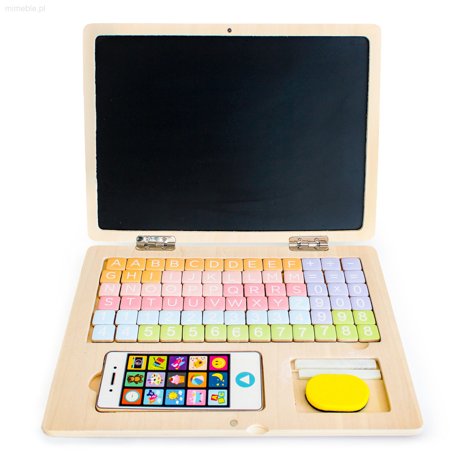 Drewniany Laptop Tablica Edukacyjna - obrazek 3