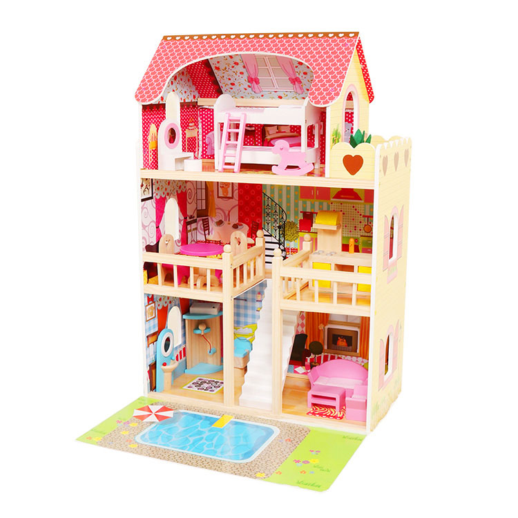 Drewniany Domek Dla Lalek - obrazek 3
