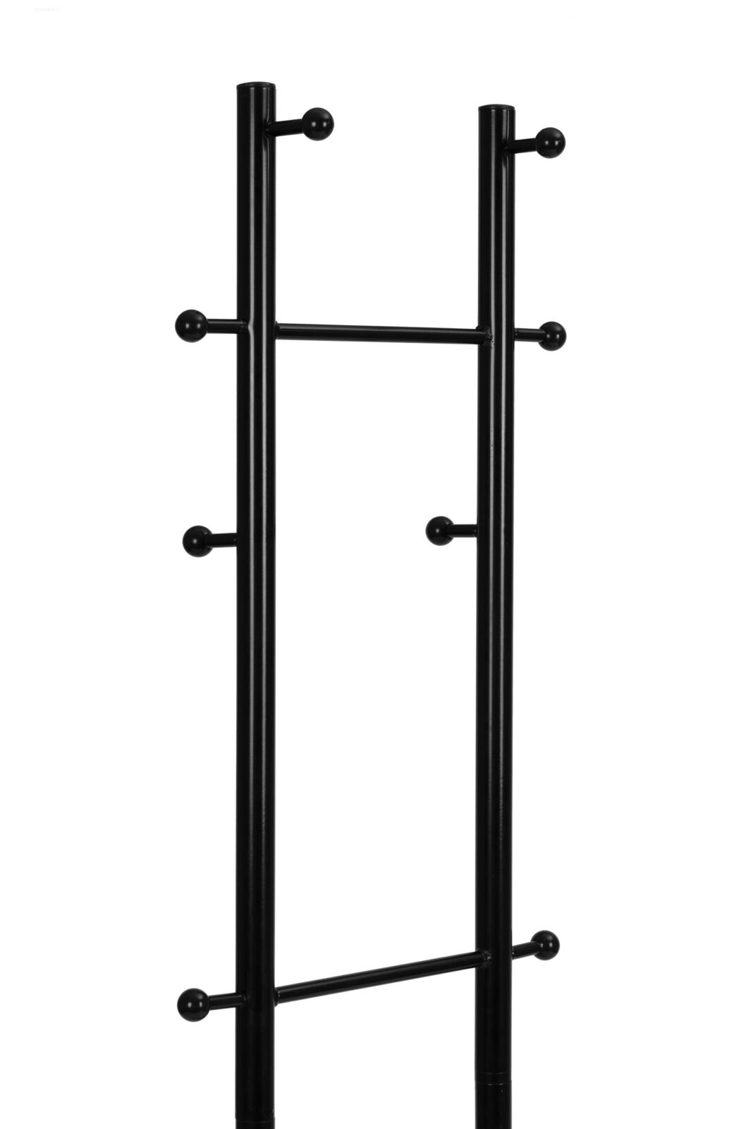 Wieszak stojący 8 haczyków 175 cm metal czarny - obrazek 5