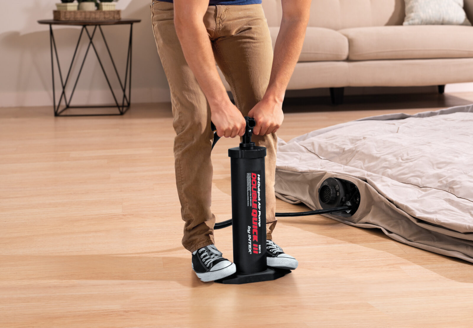 Pompka ręczna tłokowa dwukierunkowa Double Quick III Intex 68615 - obrazek 5