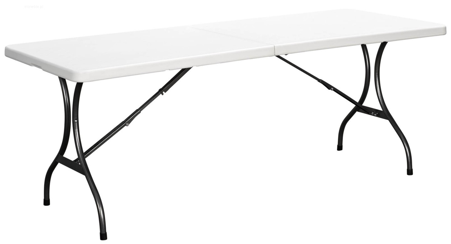 Stół ogrodowy składany biały 240 cm - obrazek 3