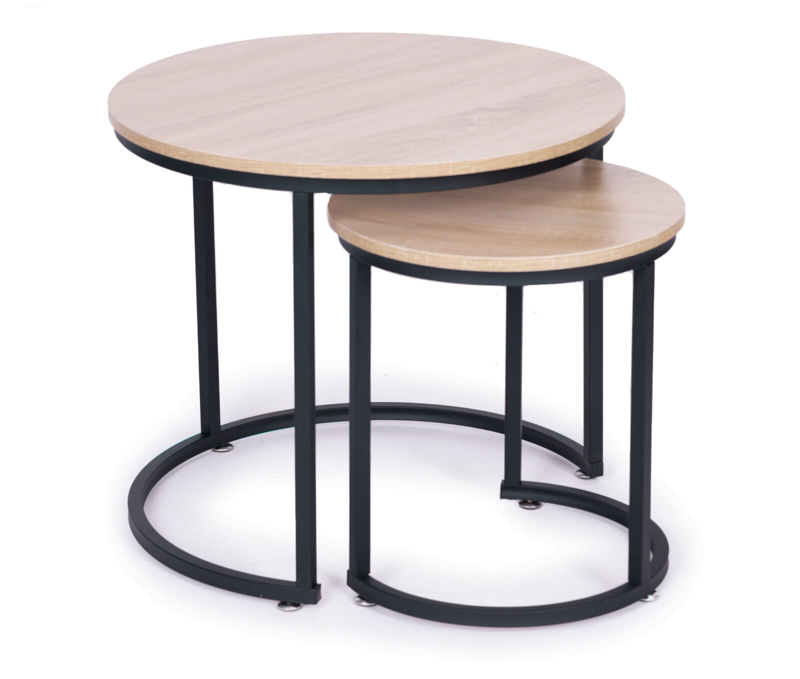 Zestaw stolików kawowych 2 szt. okrągłe lofotwy design