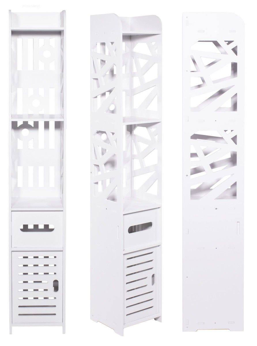 Szafka łazienkowa regał słupek biały 120cm - obrazek 2