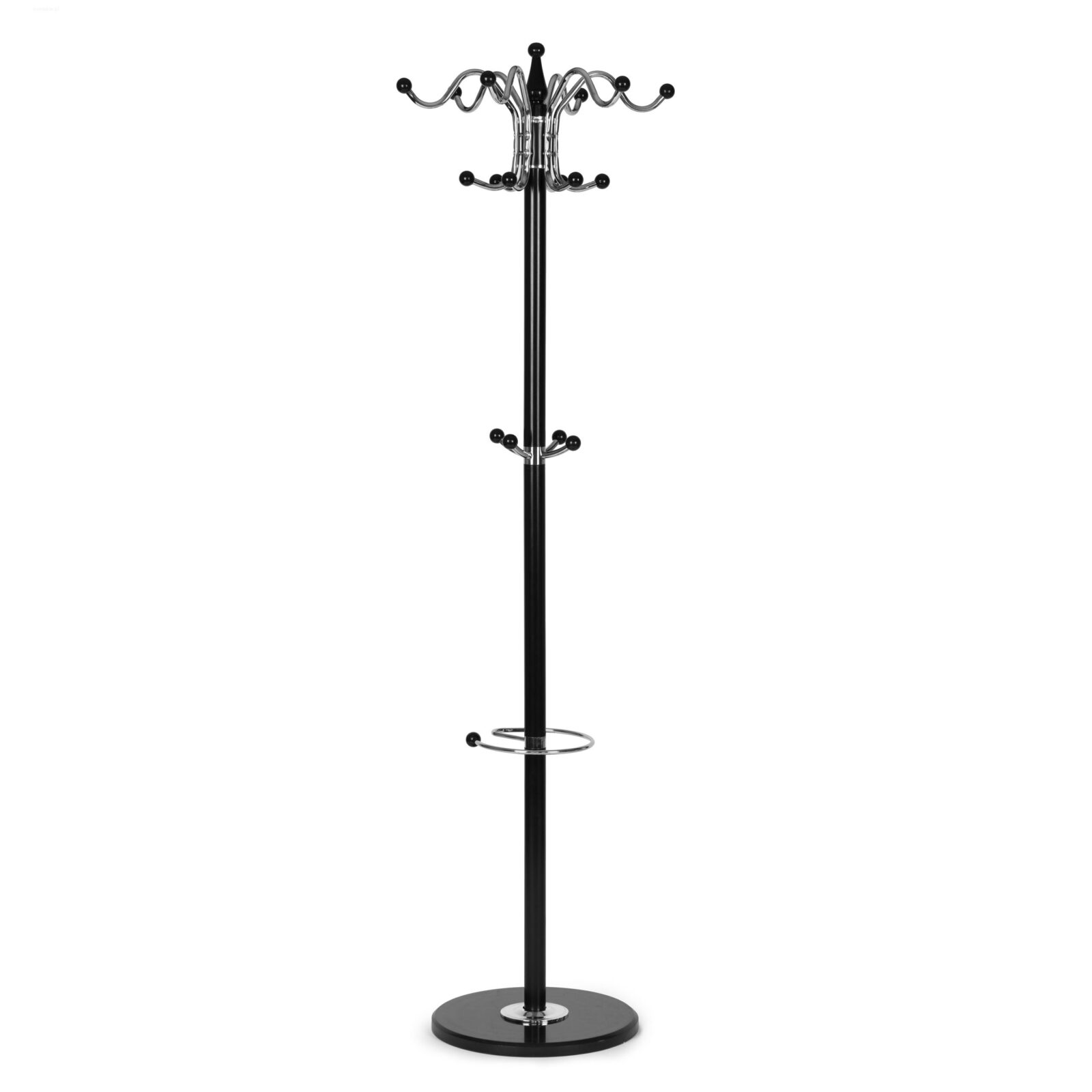 Wieszak na ubrania stojący 16 haczyków metal 172 cm - obrazek 3