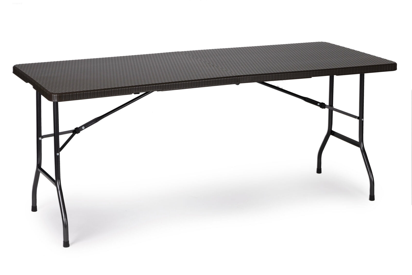 Stół cateringowy 180cm + 2 ławki zestaw bankietowy Rattan - obrazek 3