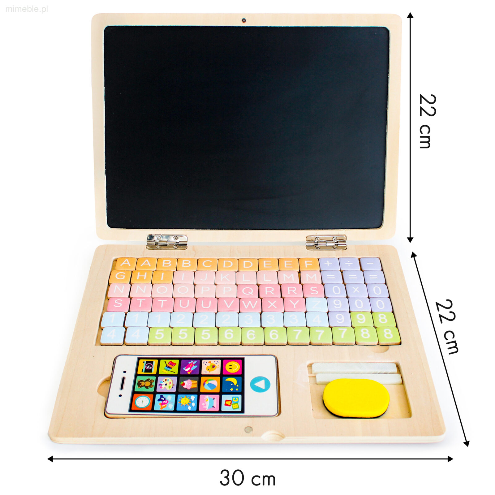 Drewniany Laptop Tablica Edukacyjna - obrazek 7
