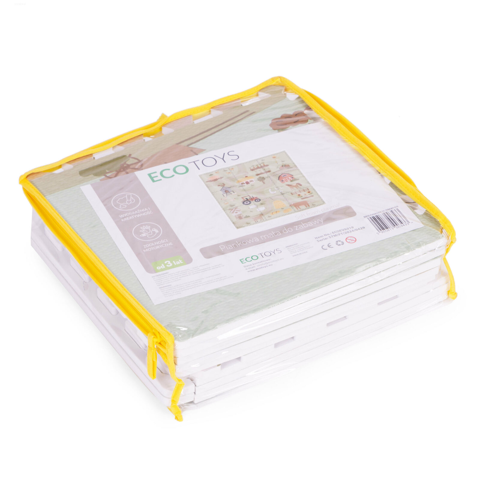 Duża mata piankowa EVA dla dzieci Farma 90,5x90,5 cm 21 el. ECOTOYS - obrazek 7