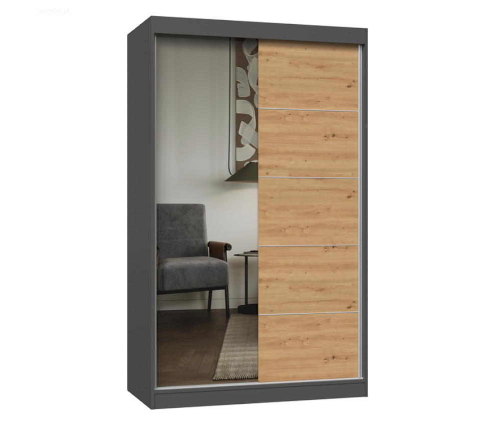 Szafa przesuwna Iga lustro oraz szpros 120 cm