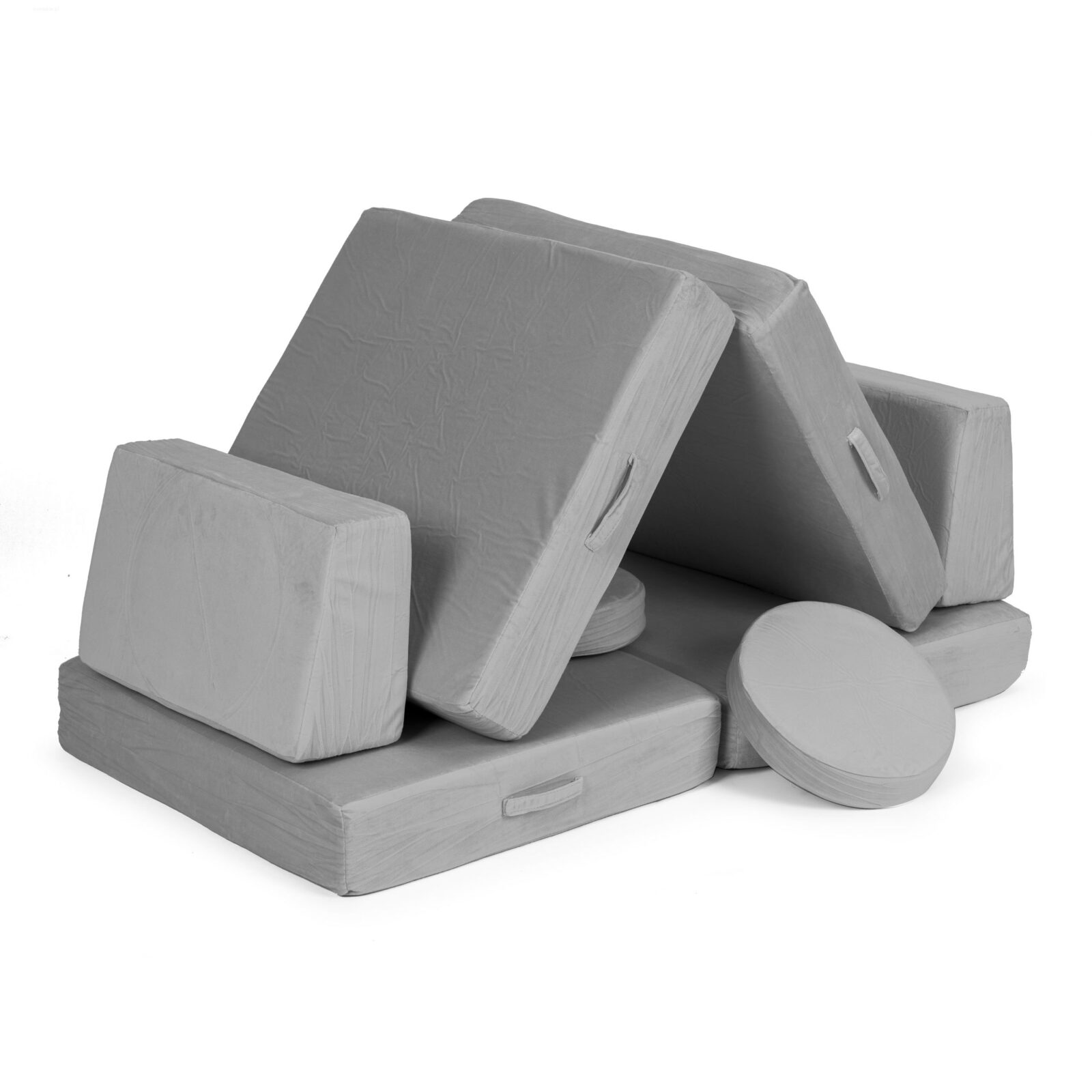 Sofa modułowa duża składana - szara - obrazek 4
