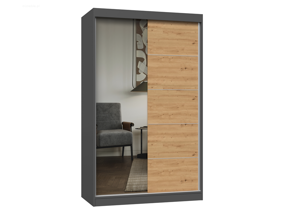 Szafa przesuwna Iga lustro oraz szpros 120 cm - obrazek 8