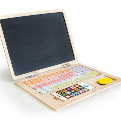 Drewniany Laptop Tablica Edukacyjna