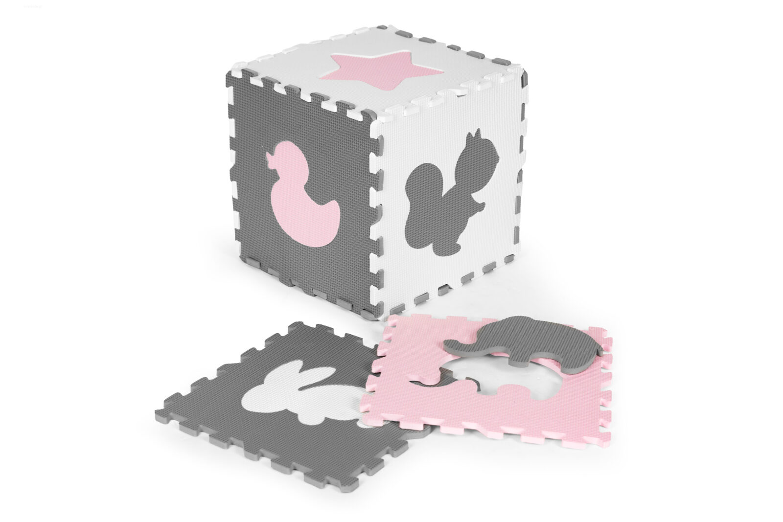Mata piankowa z płotkiem puzzle suchy basen 36 elementów ECOTOYS - obrazek 5