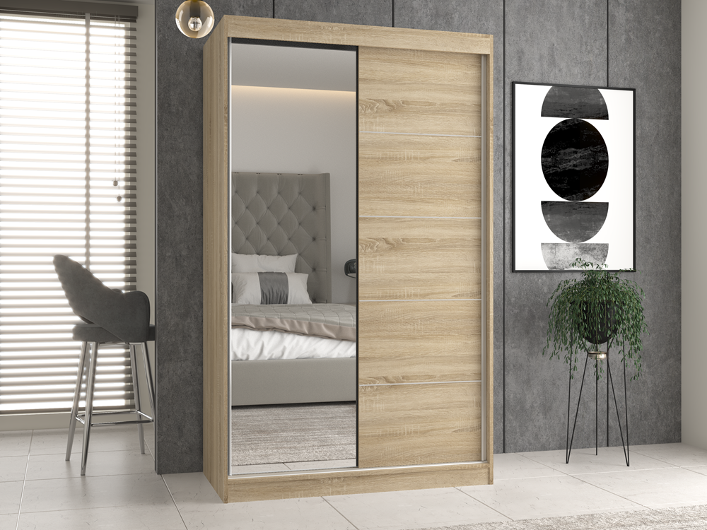 Szafa przesuwna Iga lustro oraz szpros 120 cm - obrazek 4