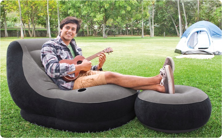 Dmuchana sofa z podnóżkiem - obrazek 5