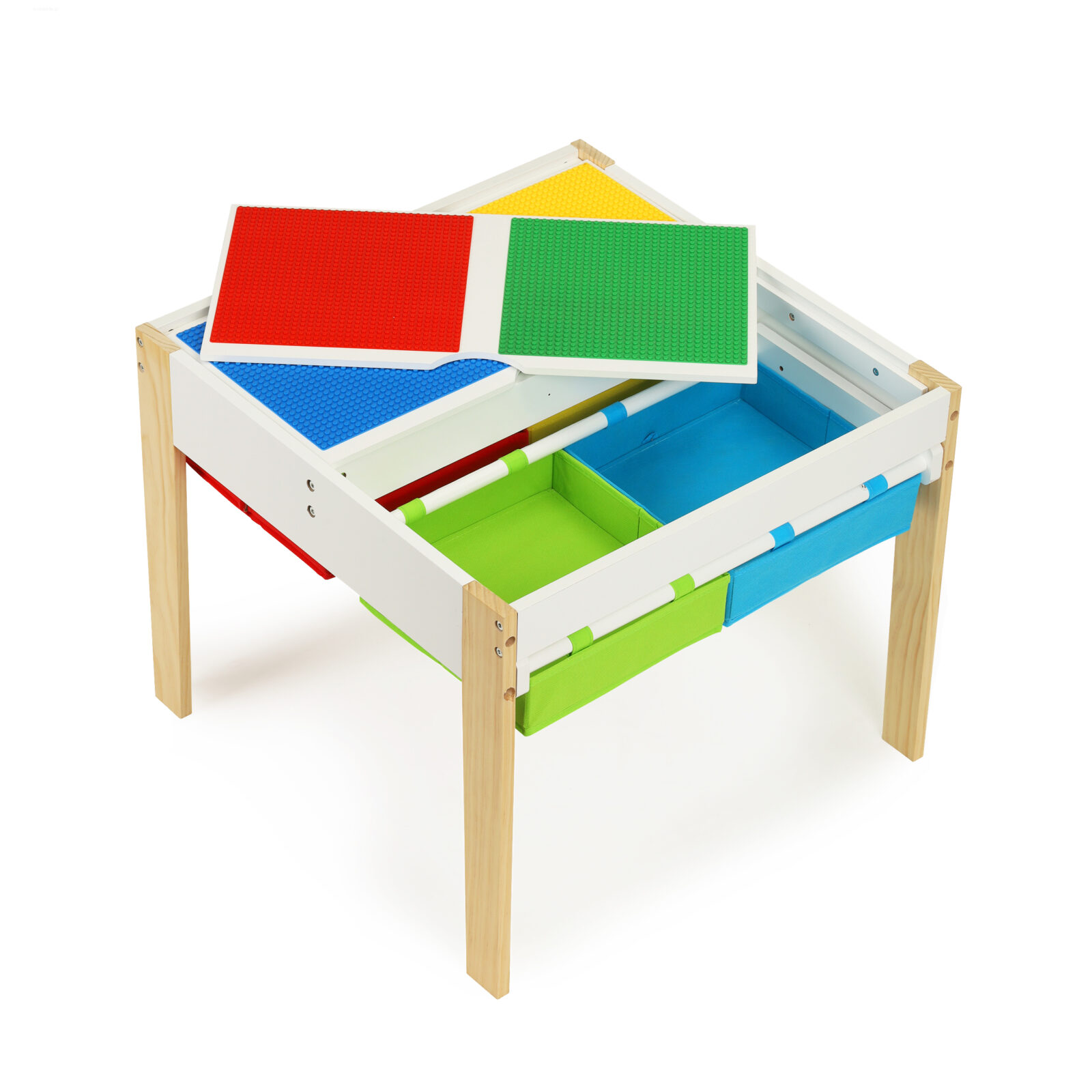 Drewniane meble dla dzieci zestaw stół +2 krzesła ECOTOYS - obrazek 2