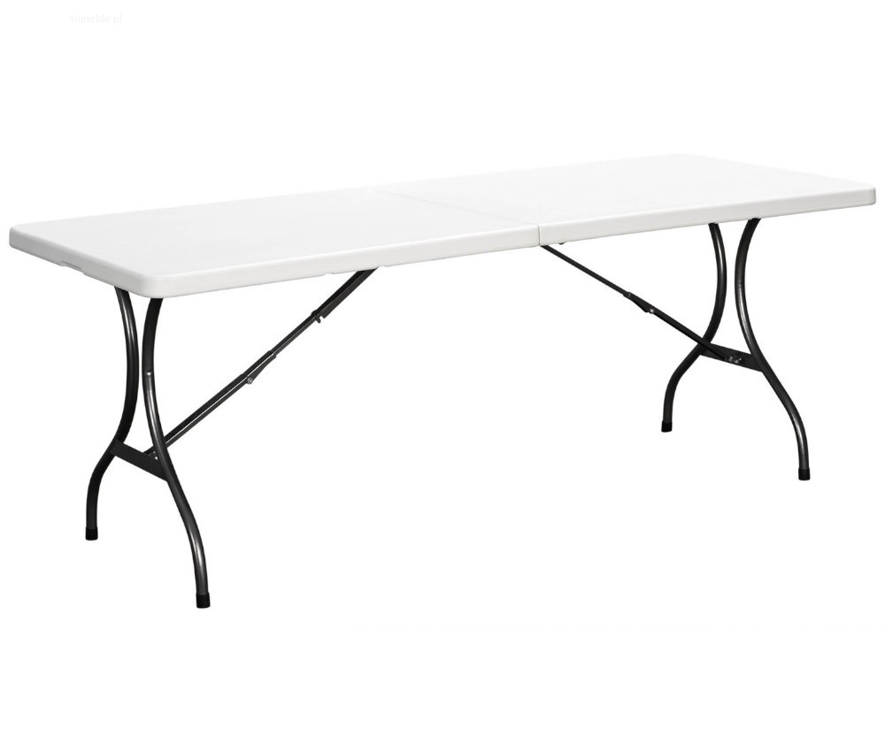 Stół ogrodowy składany biały 240 cm