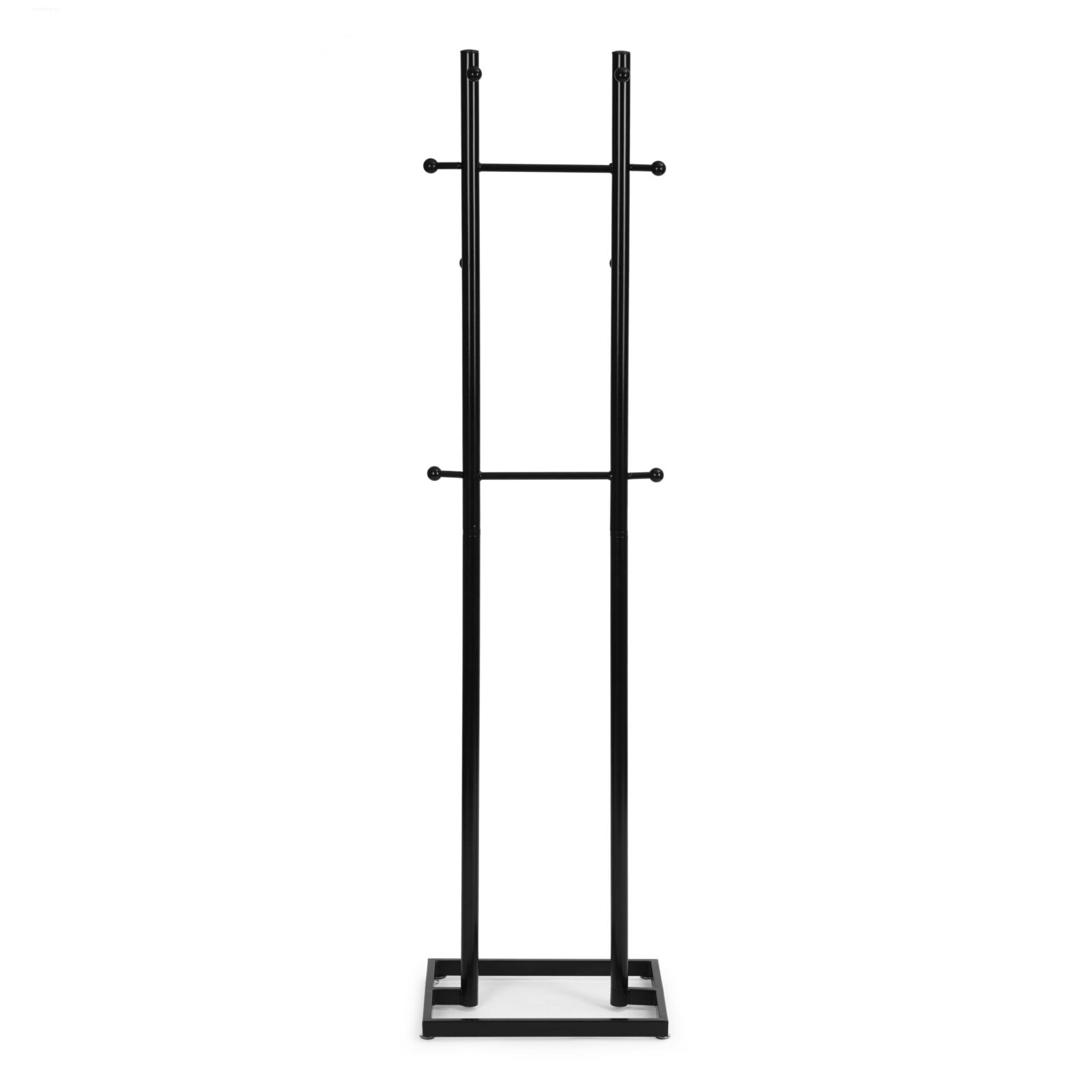 Wieszak stojący 8 haczyków 175 cm metal czarny - obrazek 2