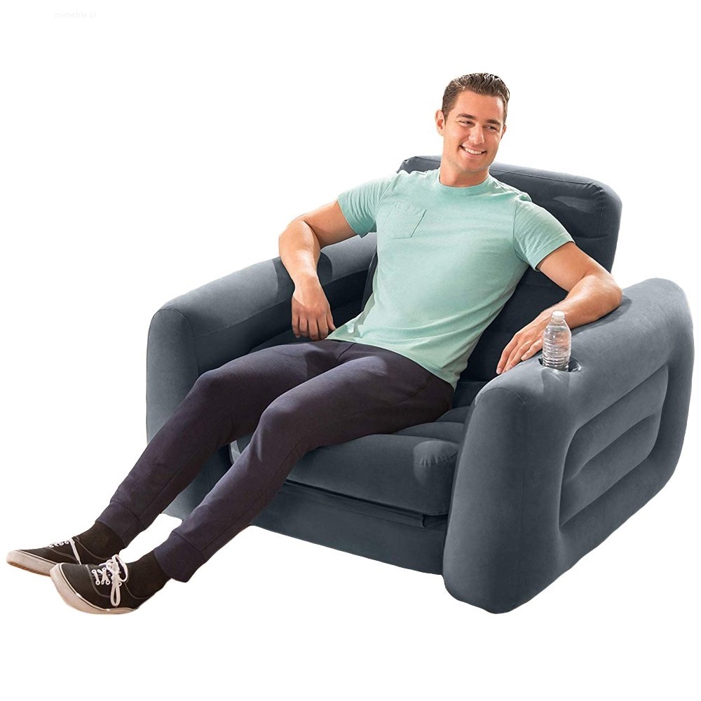 Pompowany fotel materac leżanka łóżko 2w1 INTEX 66551 - obrazek 8