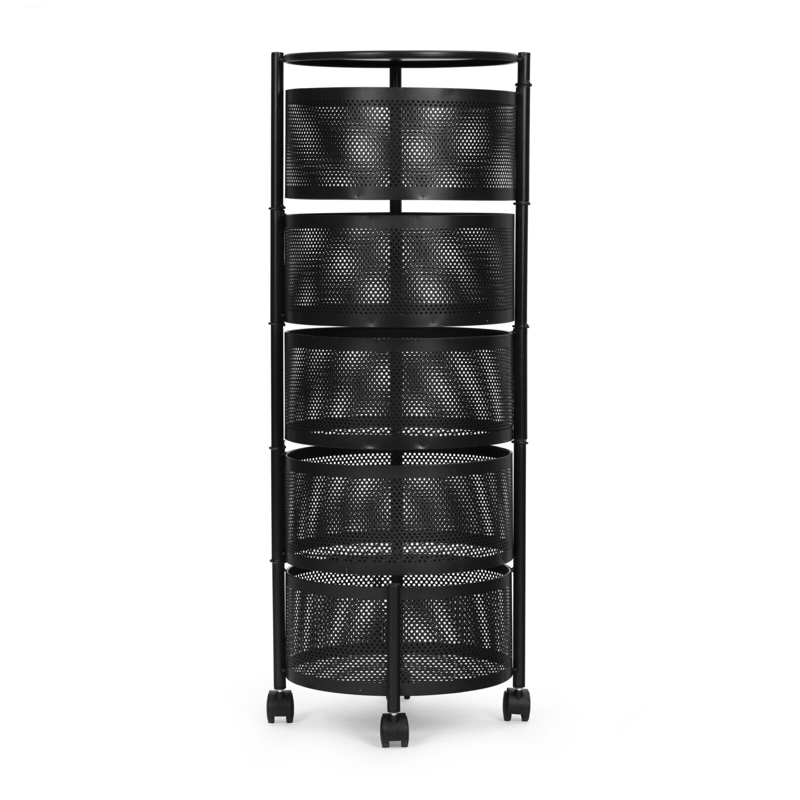 Regał kuchenny pomocnik organizer obrotowe półki 5 poziomów metal ModernHome - obrazek 2