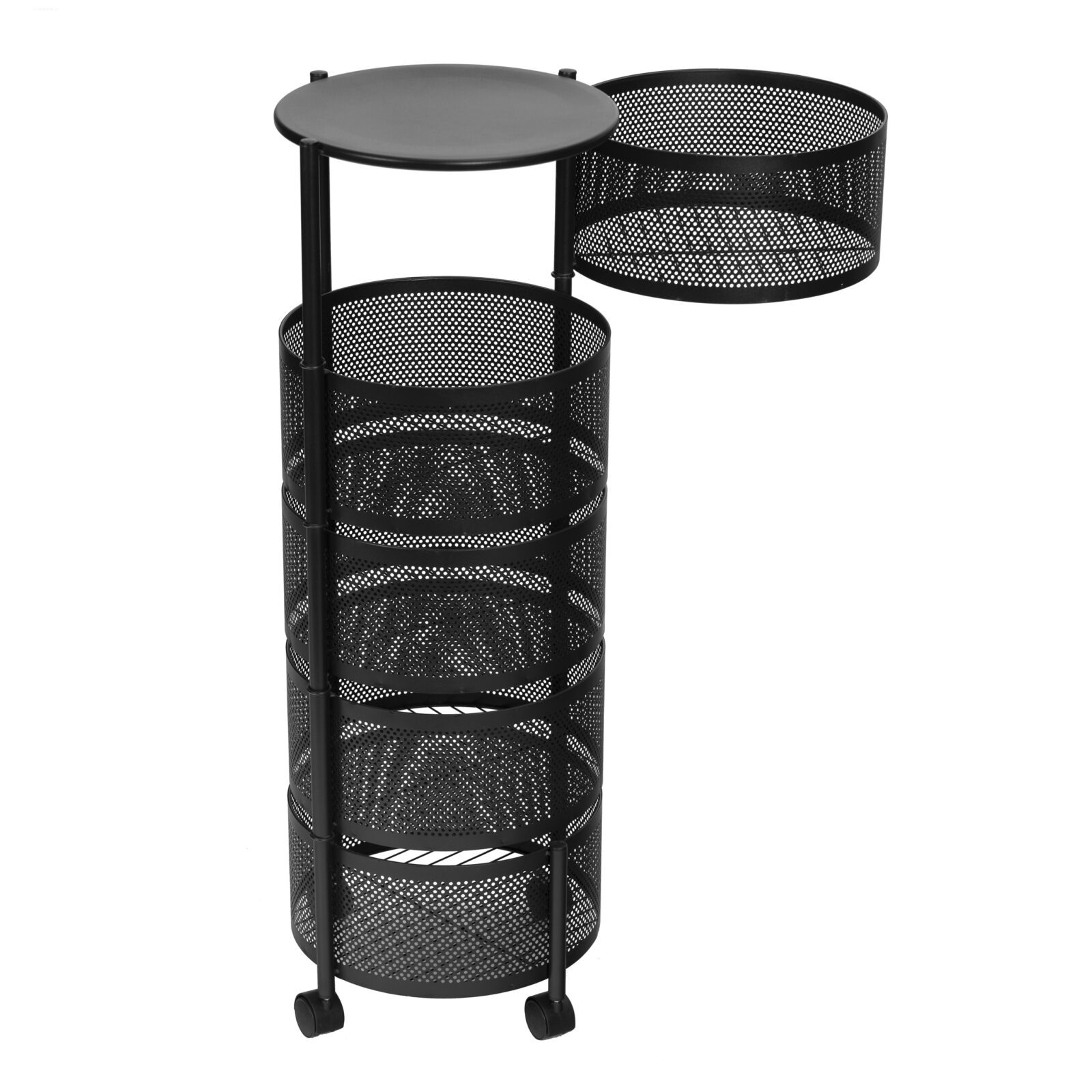 Regał kuchenny pomocnik organizer obrotowe półki 5 poziomów metal ModernHome - obrazek 5