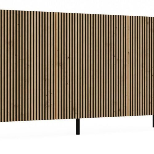 KOMODA KAMA 3 DRZWI CZERŃ/SLIM LAMELE KOMPLET